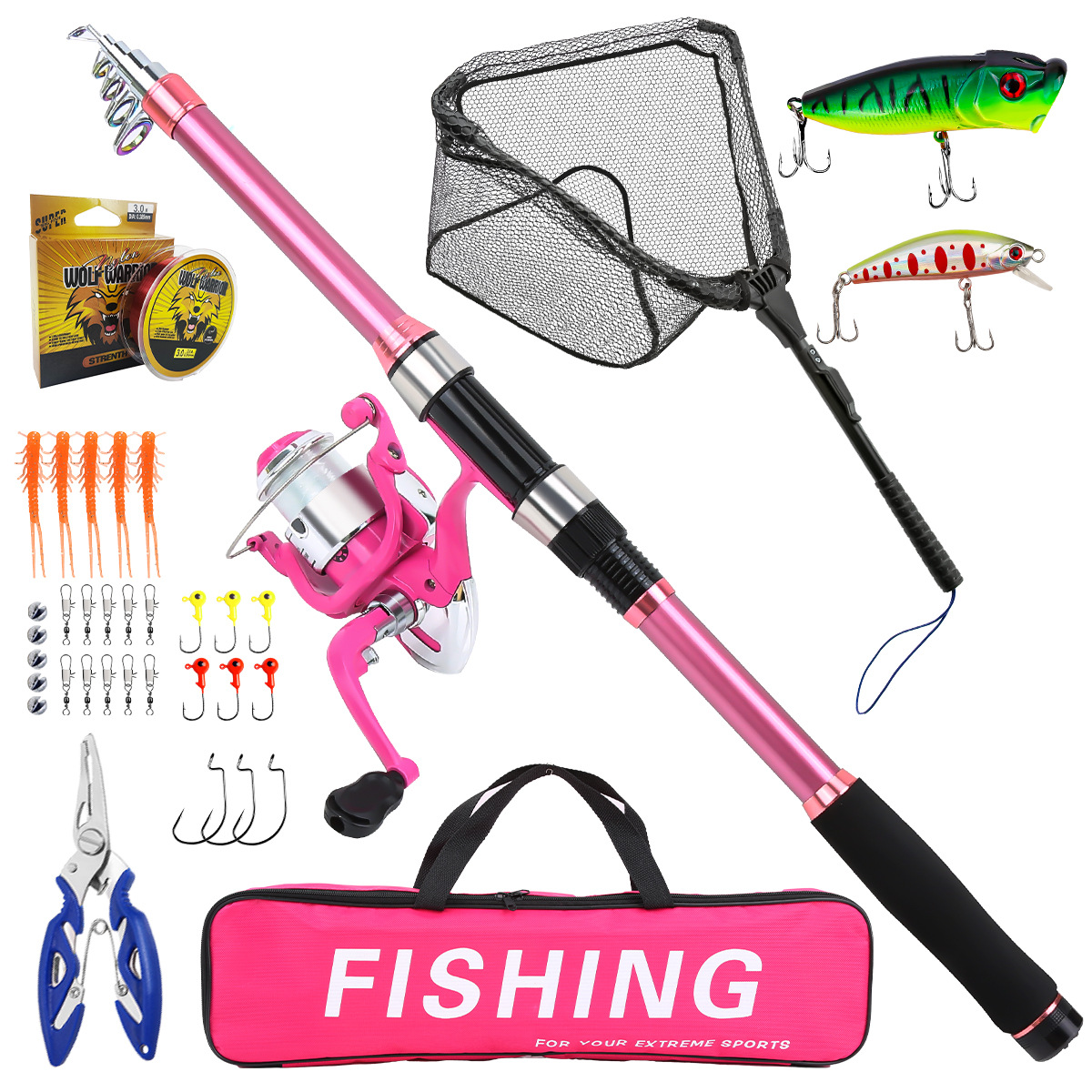Fishing Pole Set Full Kits Wit - đánh giá và giá Fishing Line Spooler