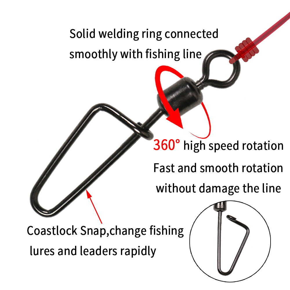 20PCS #12 -1/0 Rolling Swivel  - đánh giá và giá Monofilament Line